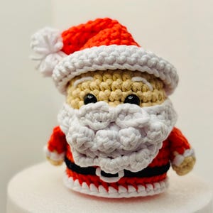 Santa Claus Christmas Santaclaus Amigurumi Crochet (The Woobles) Handmade Plushie Toy Stuffed Animal Gift for Kids Cute Adorable Tiny Plush
