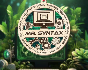 Personalized Software Engineer Ornament, Custom Programmer Gift, Computer Science Christmas Keepsake, Gift for Him, Ornament for Developer