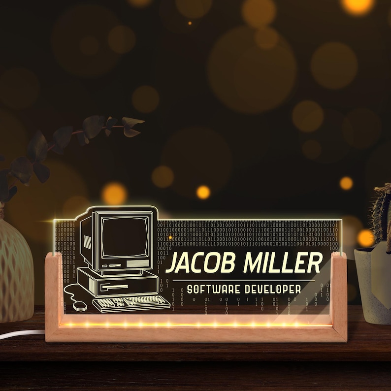 Personalized Computer Programmer Desk Name Plate, Custom Software ...