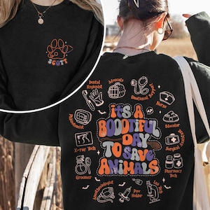 It&#39;s A Boootiful Day To Save Animals, Custom Vet Tech Halloween Shirt, Veterinary Vet Tech Shirt, Gift for Veterinary Technician Pumpkins