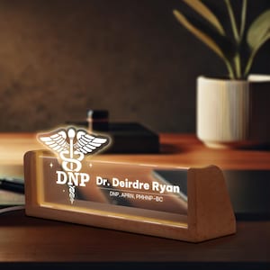 Personalized Medical Physician Name Plate, Nursing Doctor Gifts, Custom Doctor Office Desk Sign, Office Decor, Future DNP Graduation Gift