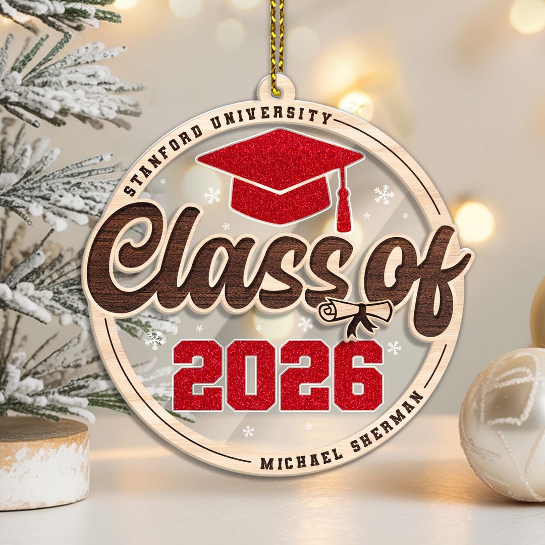 Personalized Graduation Ornament 2026, Class of 2026 Ornament, Custom ...