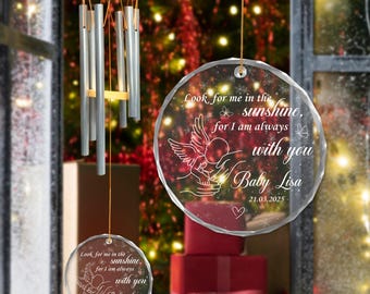 Personalized Baby Loss Wind Chime, Angel Baby Gift, Infant Loss Memorial, Stillbirth Keepsake, Baby Sympathy Gift, Suncatcher Remembrance