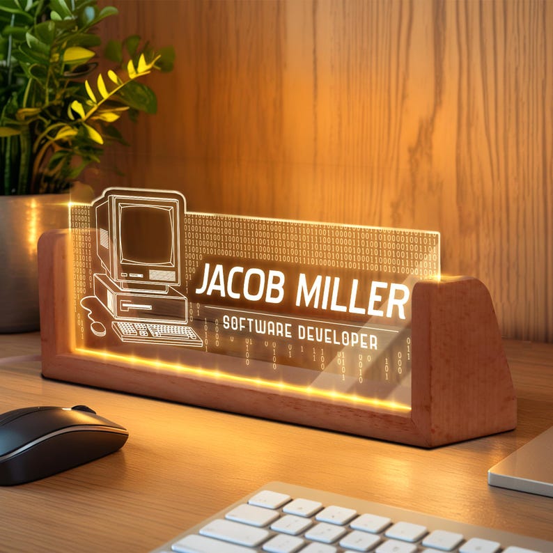 Personalized Computer Programmer Desk Name Plate, Custom Software ...