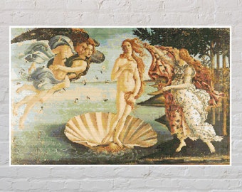 Birth of Venus Cross Stitch Pattern PDF