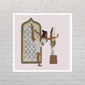 Yoga Girl Cross Stitch PDF Pattern