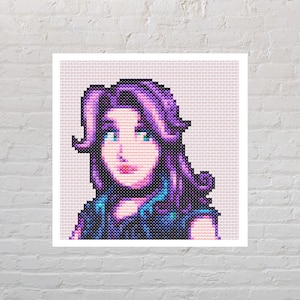 Abigail Stardew Valley Portrait Cross Stitch PDF Pattern