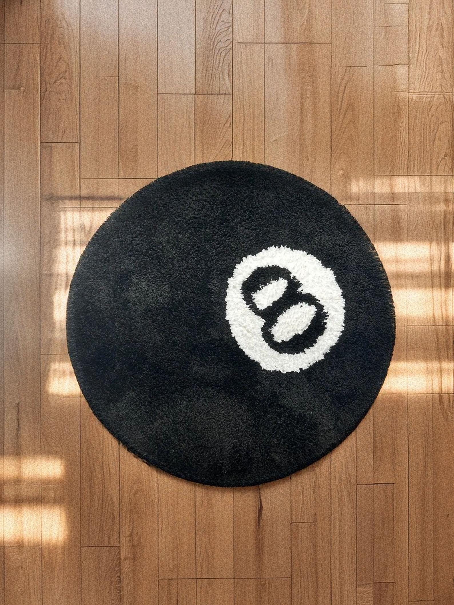 8 Ball Rug Stussy Inspired Bedroom Rug Gift for Him Cool
