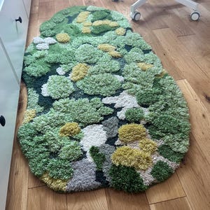 Moosteppich Grün Natur Inspiriert Teppich für Wohnzimmer Teppich Moos Schlafzimmer Teppich Grün für Wohnheim Housewarming Geschenk Muttertag Grasteppich