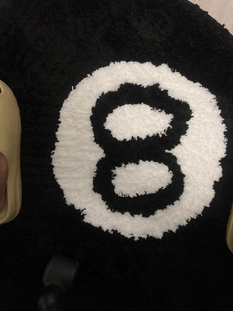 Number 8 Rug 8 Ball Rug Stussy Rug Pool Living Room Rug Housewarming Gifts for Him ...