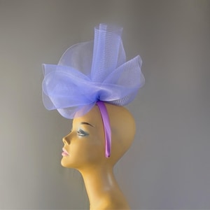 Lavender/Purple Fascinator, Tea Party Fascinator, Derby Hat, Wedding Guest Headpiece, Couture Headwear