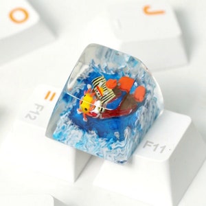 Th_ou.sand Sun-ny Keycap, Artisan Keycap, Anime Keycap, O/n.e Pi-ece Keycap, Keycap for MX Cherry Mechanical Keyboard, Gift for Him