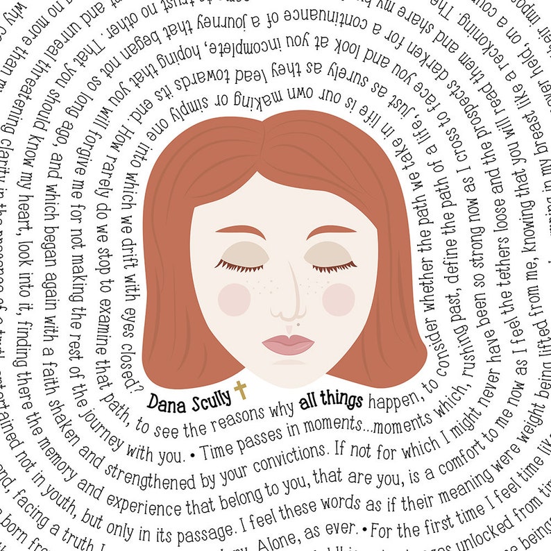 Dana Scully the Xfiles Quotes Etsy