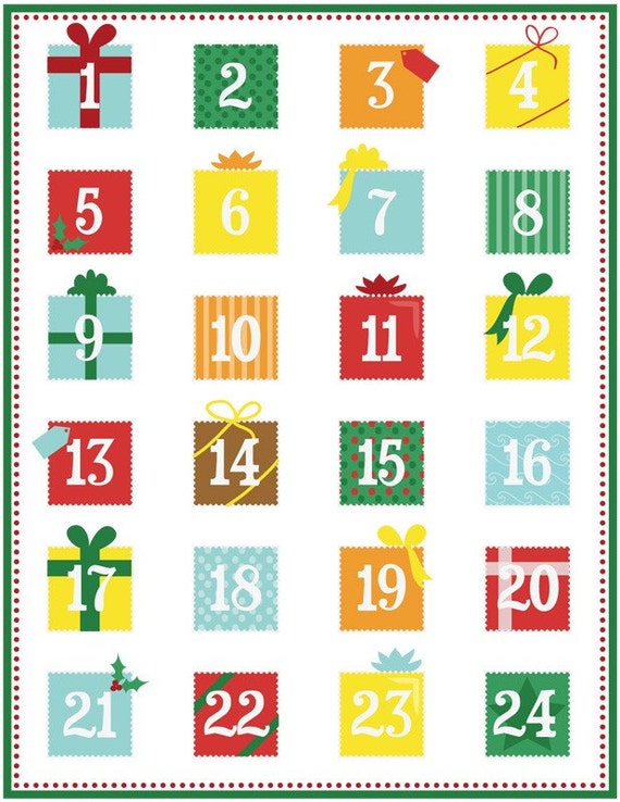 Items Similar To Printable Advent Calendar PDF On Etsy