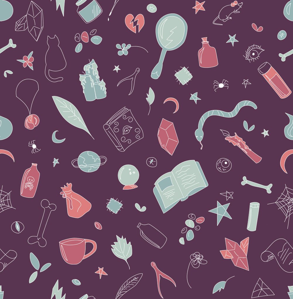 Hocus Pocus Pattern in Three Colors Etsy