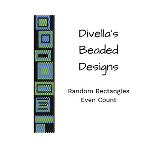 Peyote Patterns using only 3 colors, Random Rectangles, Peyote Even Count