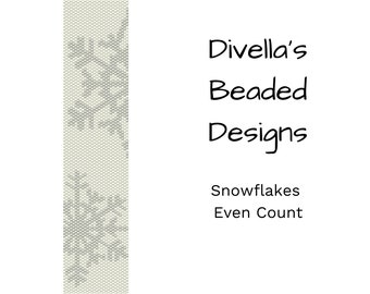 Peyote Pattern, Snowflakes Beading Pattern, Earring tutorial, Clasp Tutorial, Winter Peyote