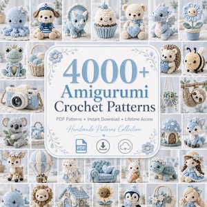 Amigurumi Crochet Patterns Bundle | 4000+ Animals, Plushies (PDF Download)