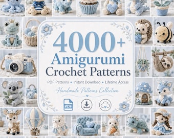 Amigurumi Crochet Patterns Bundle | 4000+ Animals, Plushies (PDF Download)
