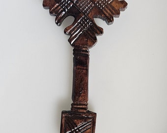 Wooden Ethiopian cross, Blessing cross, handheld cross, wood cross, handmade cross