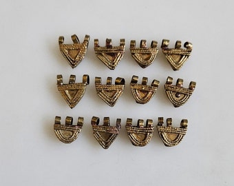 12 SMALL Ethiopian brass telsum charms, Ethiopian Telsum