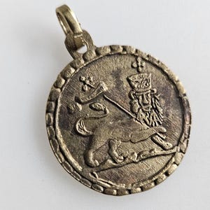 Small Ethiopian Lion of Judah pendant