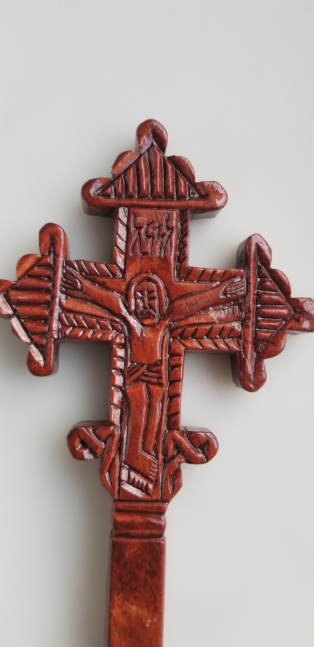 Wooden Ethiopian Cross Blessing Cross Handheld Cross Etsy