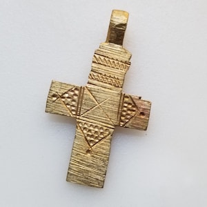 Small Ethiopian Cross, Brass Coptic Cross, cross charm