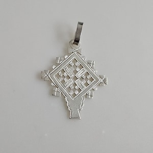 Ethiopian Coptic Cross Pendant, delicate pendant, silver cross