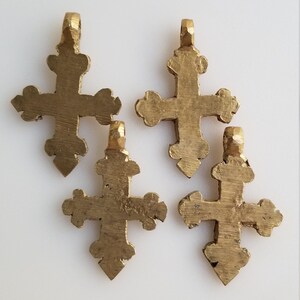 Small Ethiopian Cross Brass Coptic Cross Cross Charm - Etsy