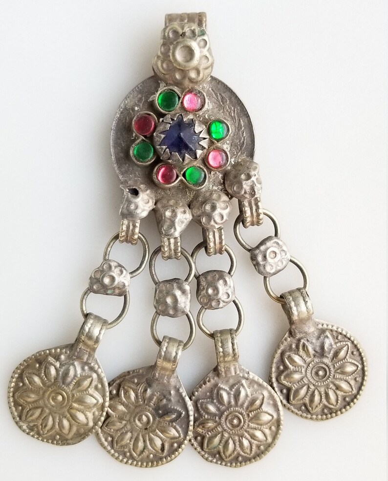 SMALL Afghan pendant Vintage kuchi pendant tribal pendant vintage pendant belly dancing