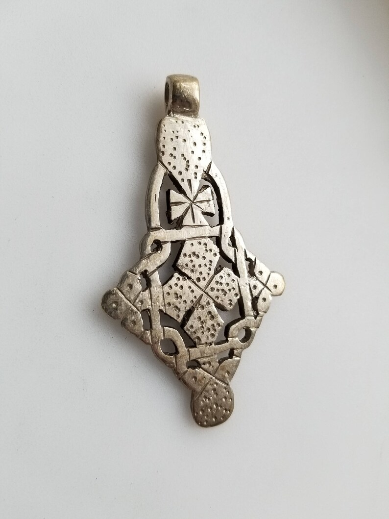 Ethiopian Cross African pendant Cross pendant Coptic Cross pendant Ethiopian Coptic Cross silver pendant