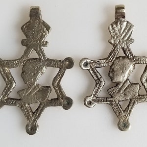 ONE Ethiopian Star of David, Haile Selassie pendant, silver pendant, Ethiopian pendant, Ethiopian jewelry