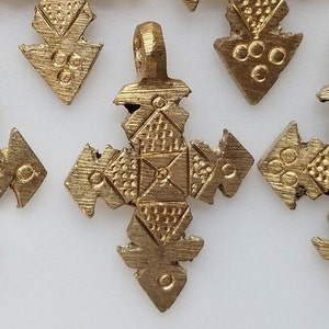 Small Ethiopian cross, brass cross pendant
