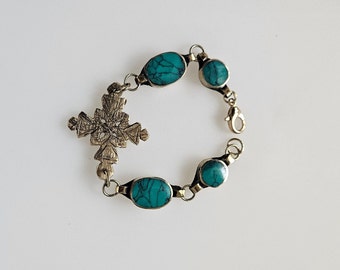 Coptic Cross bracelet, brass bracelet, Ethiopian bracelet