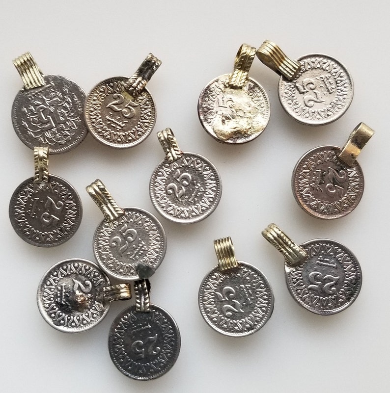 Small Afghan gemstone coins Kuchi coins tribal coins