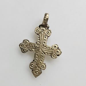 Small Ethiopian Cross, Brass Coptic Cross, cross charm