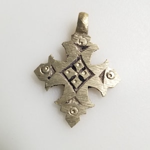 Handcrafted Brass Ethiopian Coptic Cross Pendant