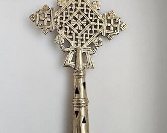 Small Ethiopian processional cross, RUSTIC cross