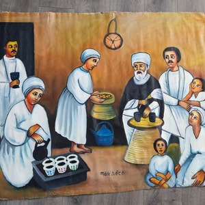 XL Ethiopian painting, artwork, home decor, small painting
