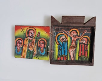 Ethiopian hand painted icon, religious painting