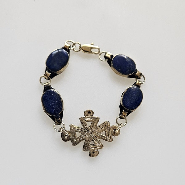 Coptic Cross bracelet, brass bracelet, Ethiopian bracelet