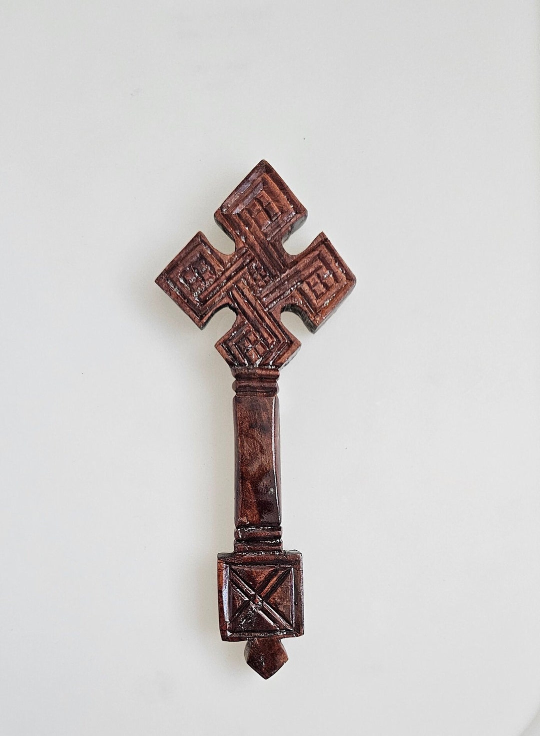 Wooden Ethiopian Cross Blessing Cross Handheld Cross Wood Etsy