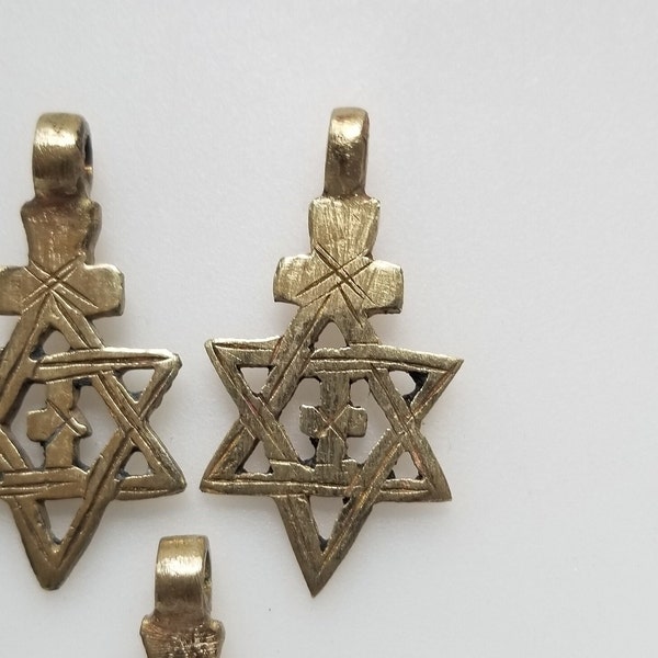 Small Ethiopian Star of David pendant, Ethiopian pendant