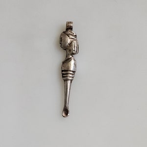 Ethiopian ear pick pendant, African pendant, handmade ethnic pendant