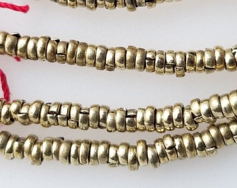 380 Afghan heishi beads, brass beads, tribal beads