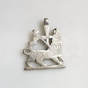 Ethiopian Rastafarian pendant, Lion of Judah pendant