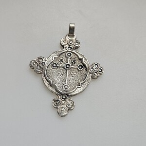 Ethiopian Pendant, handmade pendant, African pendant, Silver pendant