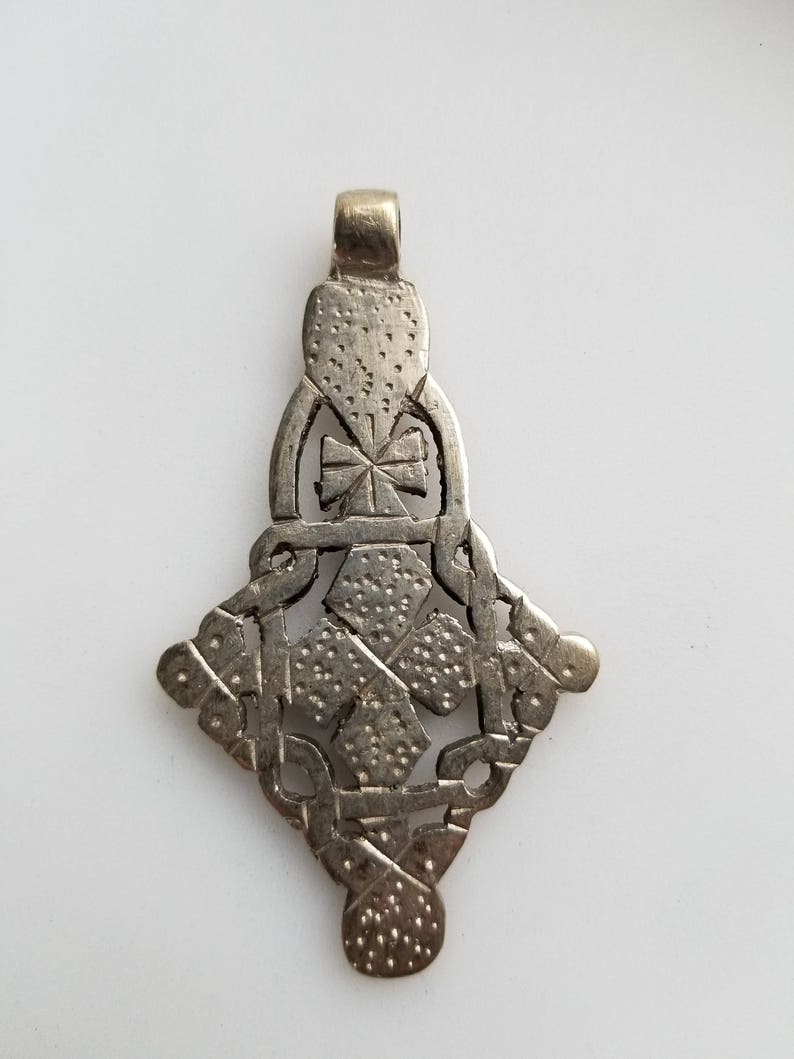 Ethiopian Cross African pendant Cross pendant Coptic Cross pendant Ethiopian Coptic Cross silver pendant