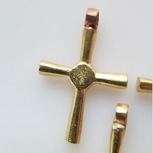 Handmade Ethiopian Brass Coptic Cross Pendant